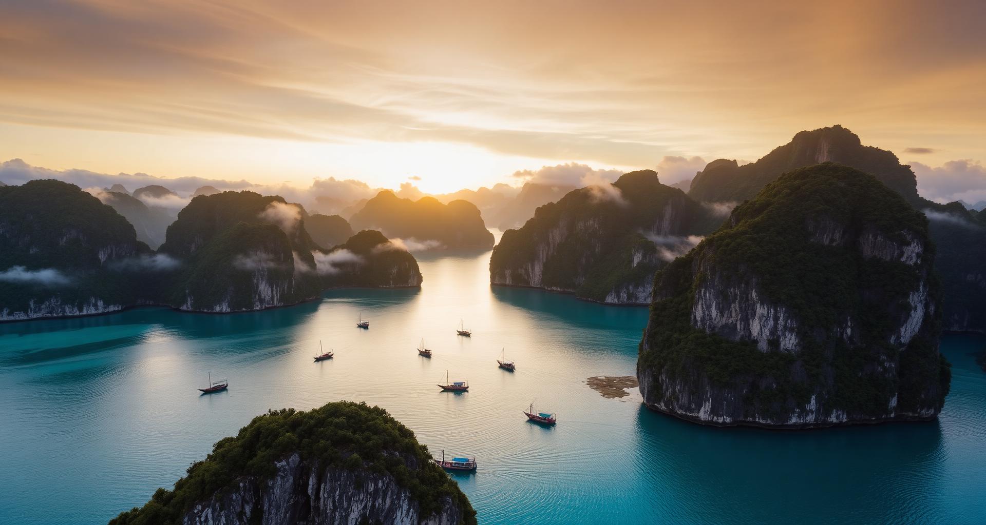 Limestone karst islands of El Nido Palawan at sunrise
